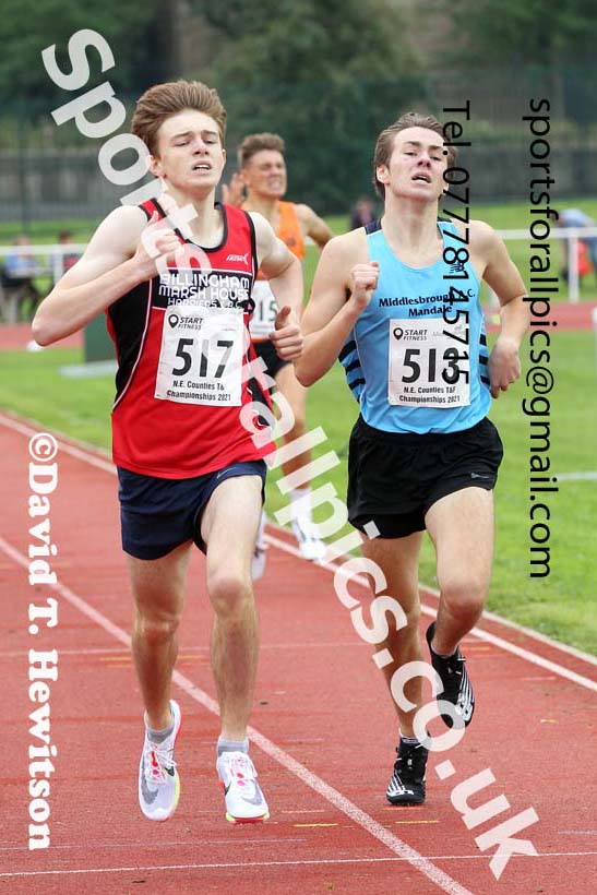 Mens and Boys 800 metres, 2021 North Eastern Track and Field Champs., Middesbrough. Photo: David T. Hewitson/Sports for All Pics